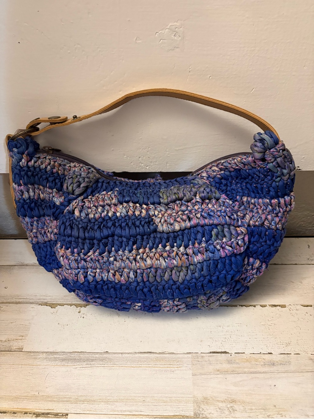 Vintage Chan Luu Crocheted Silk Hobo Bag- One of a Kind With Original Tag - Picture 3 of 7